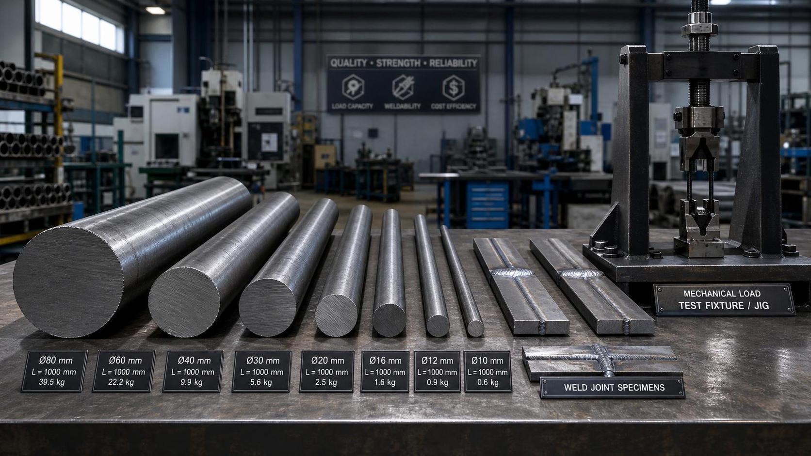 Steel Rod Size Guide for Load, Weldability, and Cost