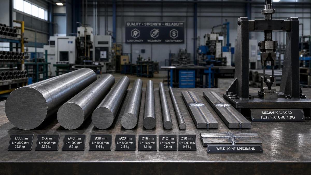 Steel Rod Size Guide for Load, Weldability, and Cost