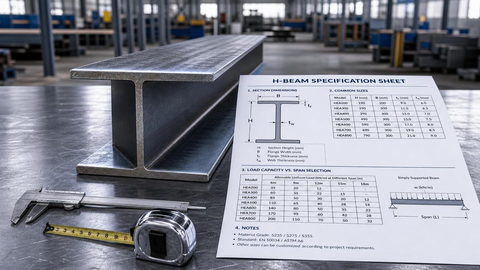 How to Read H Beam Steel Specifications for Load and Span Requirements
