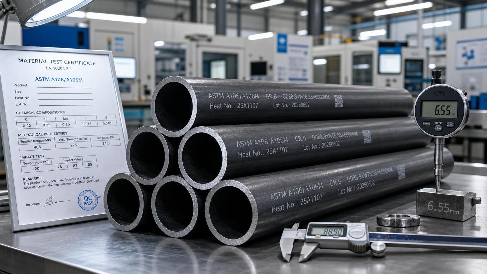 How to tell if a carbon steel pipe meets ASTM standards