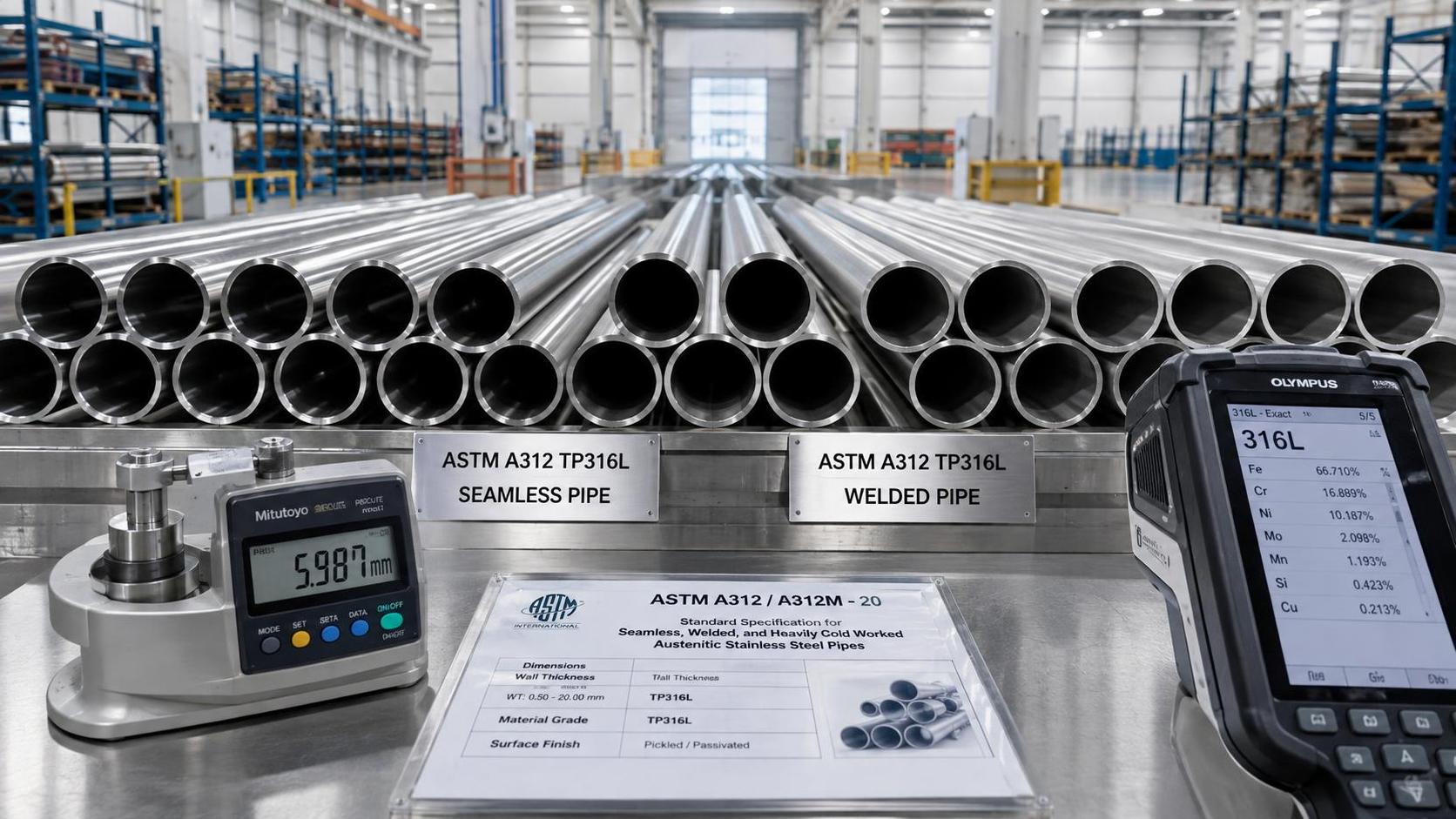 Is ASTM A312 sufficient for an overseas stainless steel pipe project?