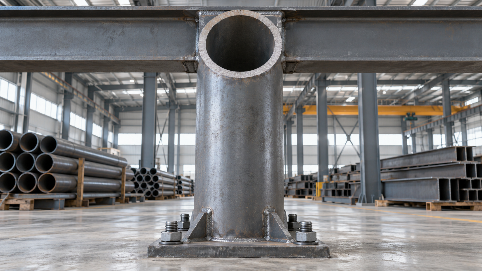When does a steel tube need a thicker wall for load-bearing use?