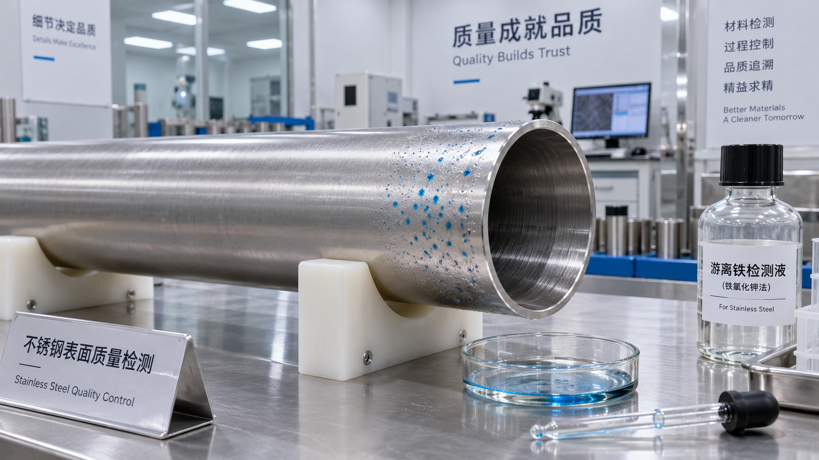 Why stainless steel pipe fails free-iron tests after pickling and passivation