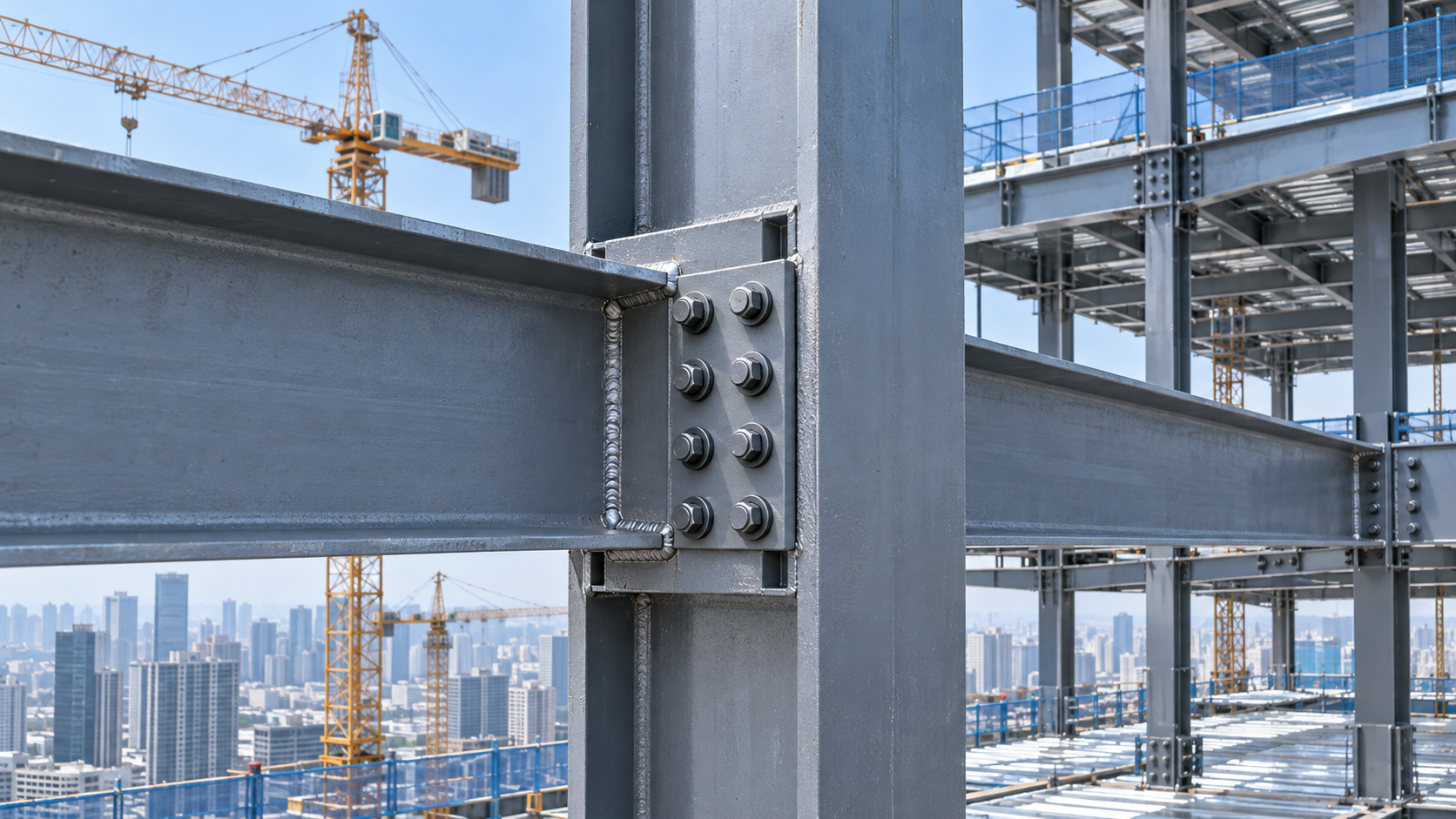 Does bolting cost less than welding for high-rise steel erection?