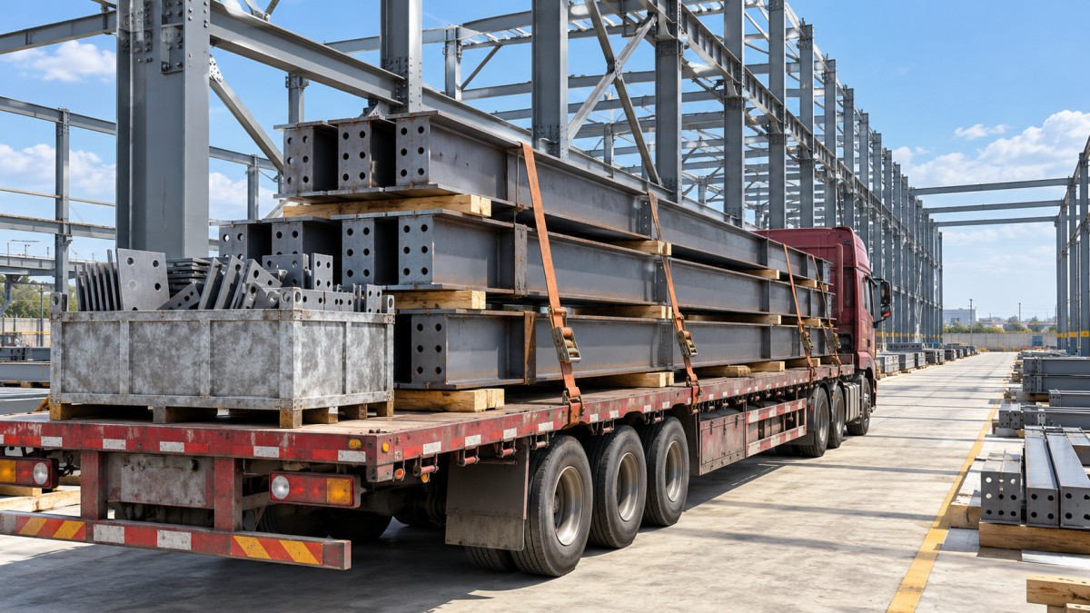 Does just-in-time delivery reduce costs for structural steel erection?