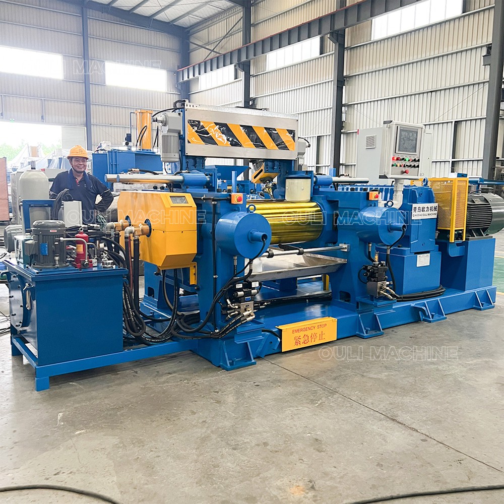 Hydraulic Roller Nip Adjustment two roll open mill