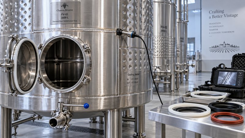 Inspection d’une cuve de fermentation d’occasion : les coûts cachés pour les acheteurs de domaines viticoles