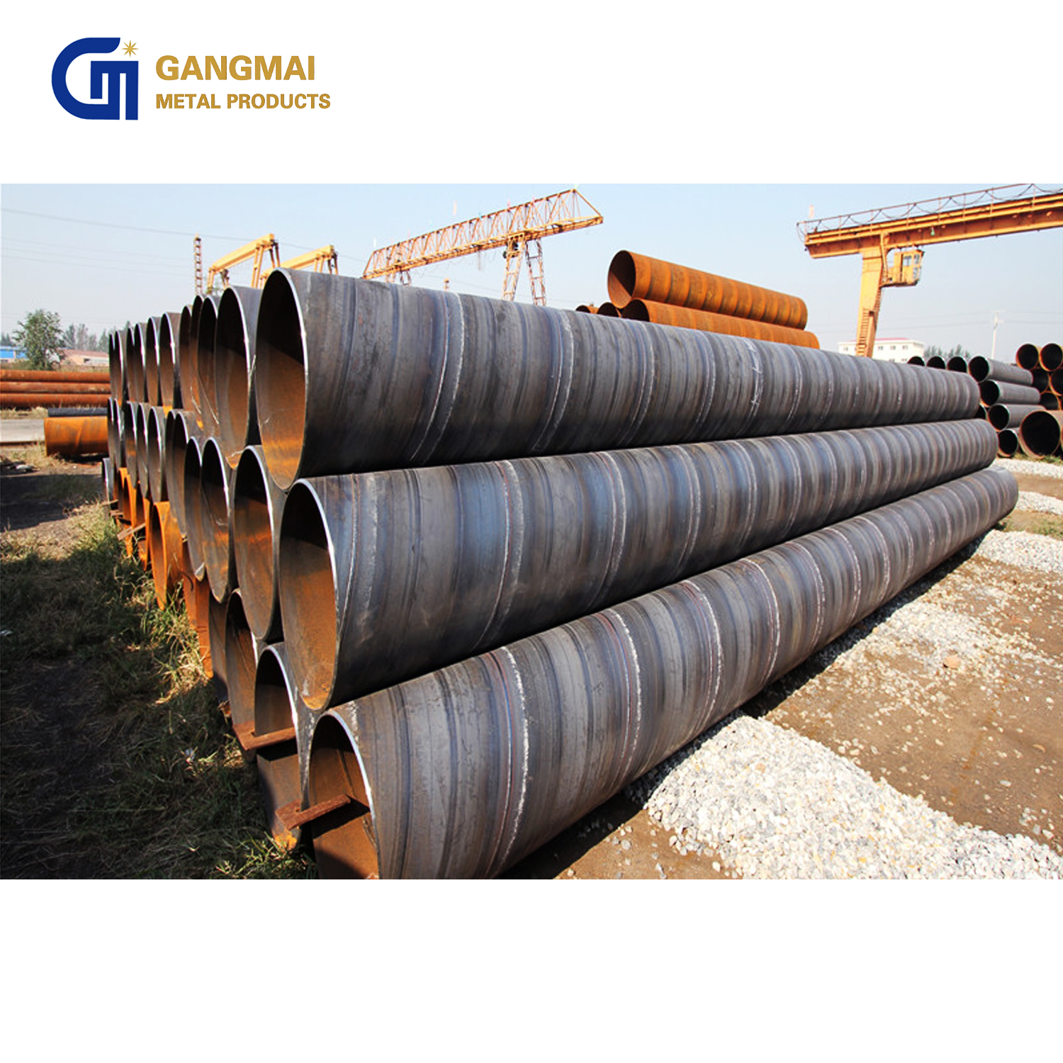 Durable Large Diameter SSAW Spiral Welded Pipe API 5L Carbon Steel Pipe for Industrial Pipeline