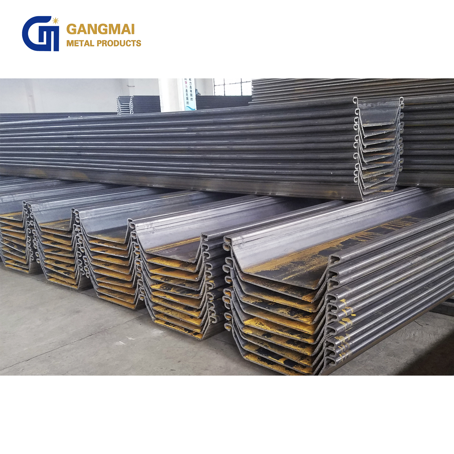 12m Steel Sheet Pile Q235 Q345 Q355 Metal Steel Sheet Pile Larsen Sheet Pile