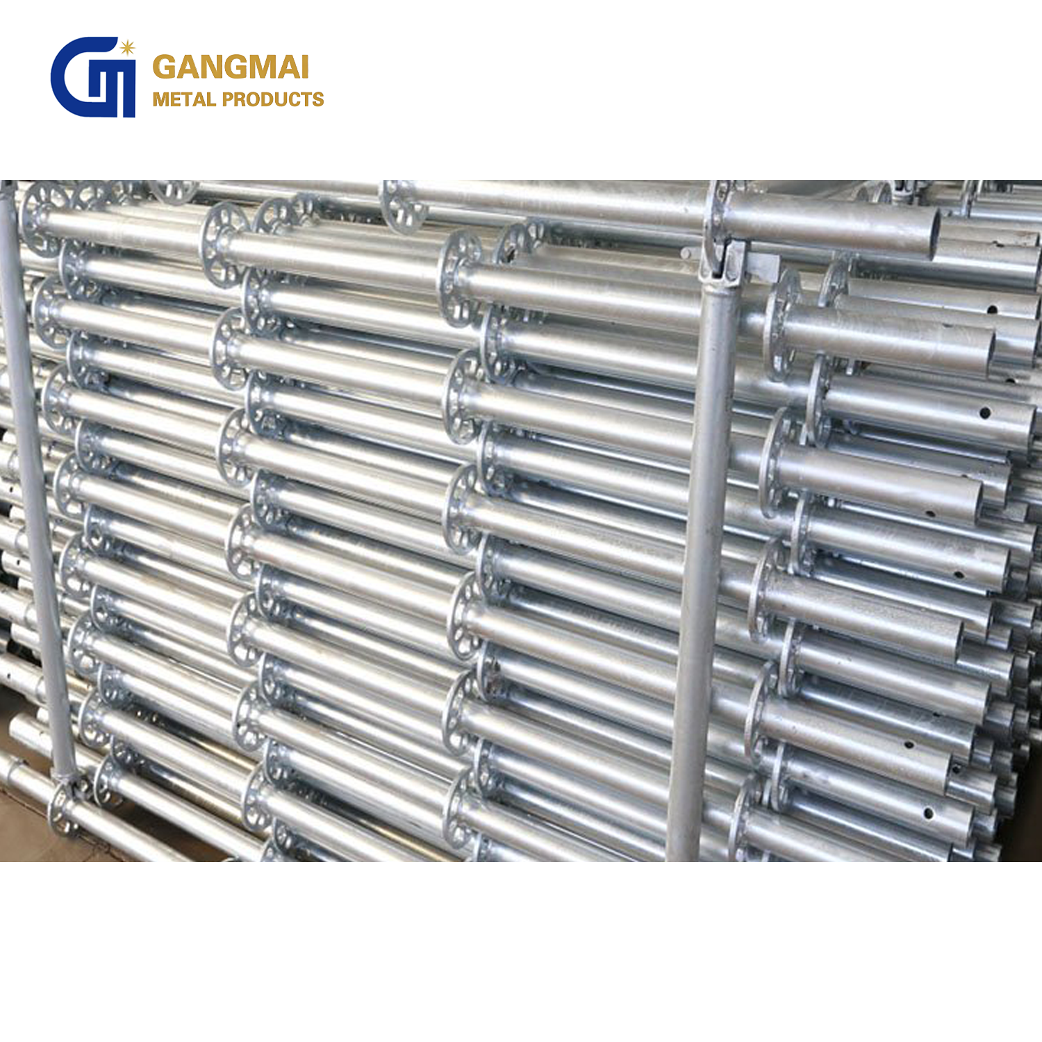 Metal Ringlock Scaffolding Vertical Pipe for Building Construction Hot Dip Galvanized Shoring Bridge Scaffold Tower System