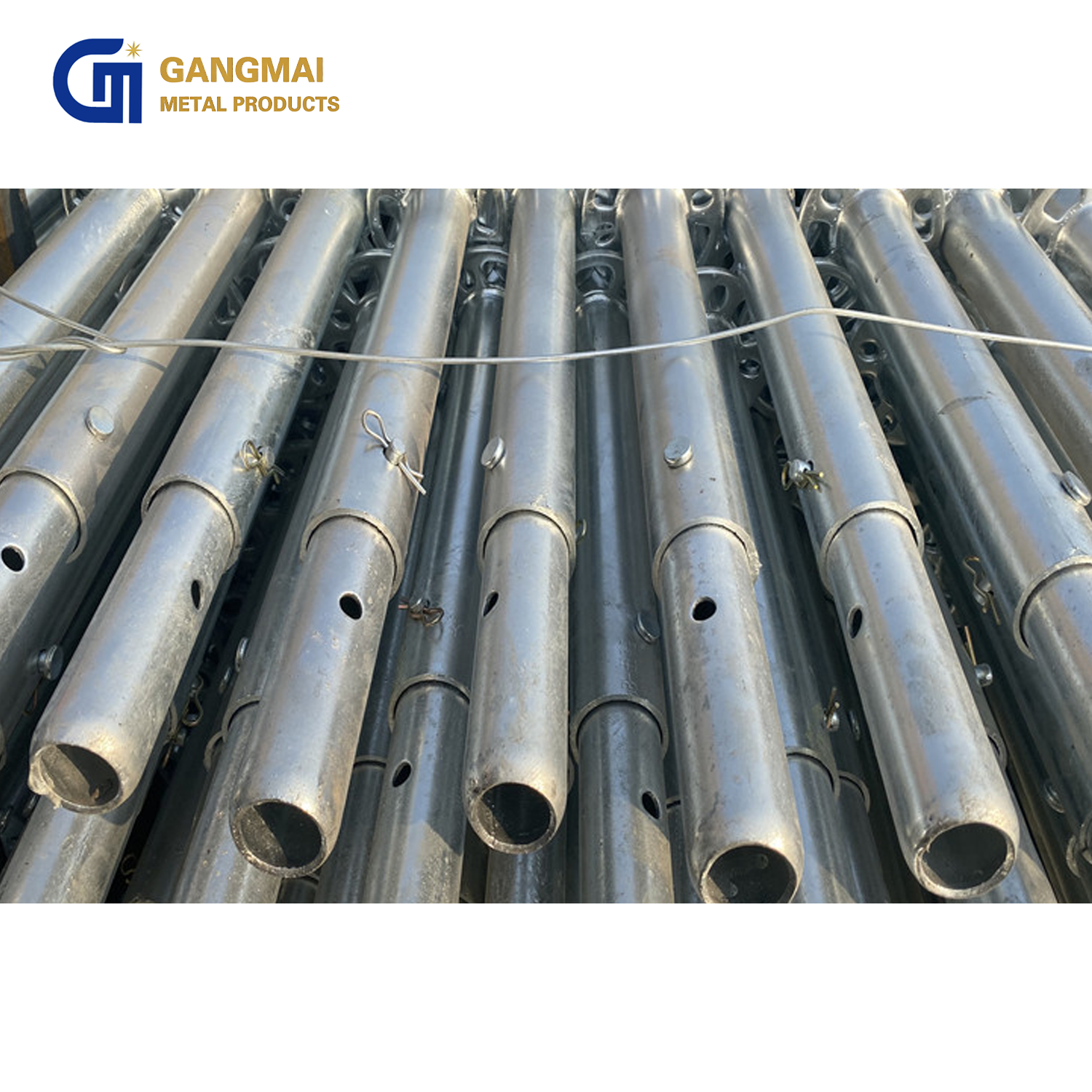 Metal Ringlock Scaffolding Vertical Pipe for Building Construction Hot Dip Galvanized Shoring Bridge Scaffold Tower System