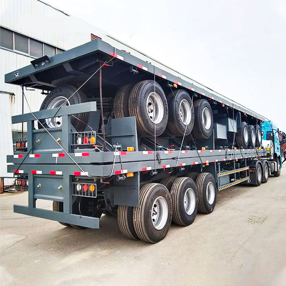 Flatbed 20/40ft-container-chassis-semi-trailer Carrying Truck Trailer