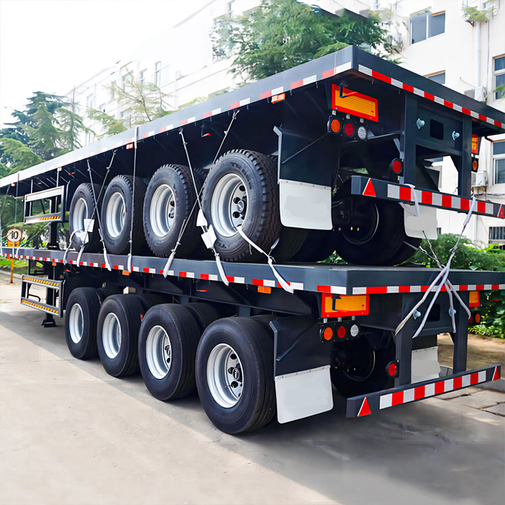 Flatbed 20/40ft-container-chassis-semi-trailer Carrying Truck Trailer