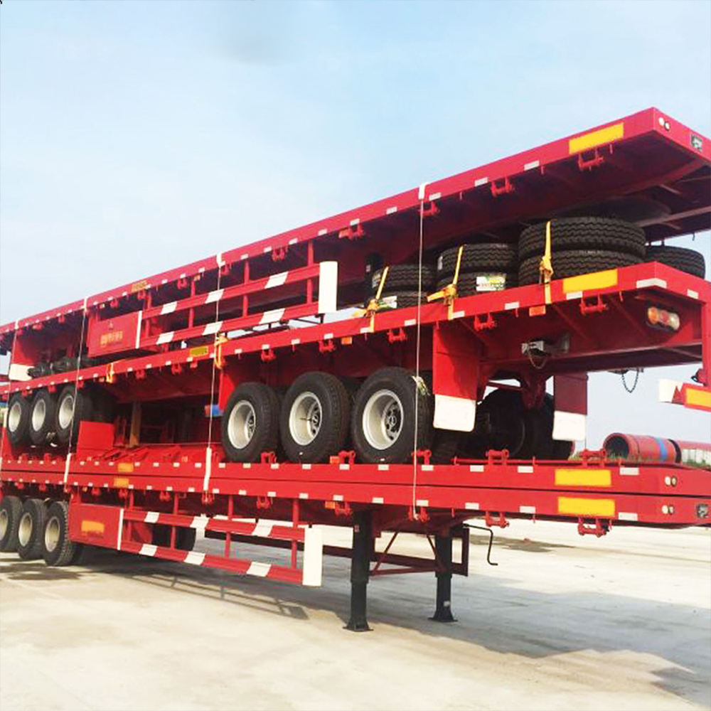 Flatbed 20/40ft-container-chassis-semi-trailer Carrying Truck Trailer Flatbed 20/40ft-container-chassis-semi-trailer Carrying Truck Trailer