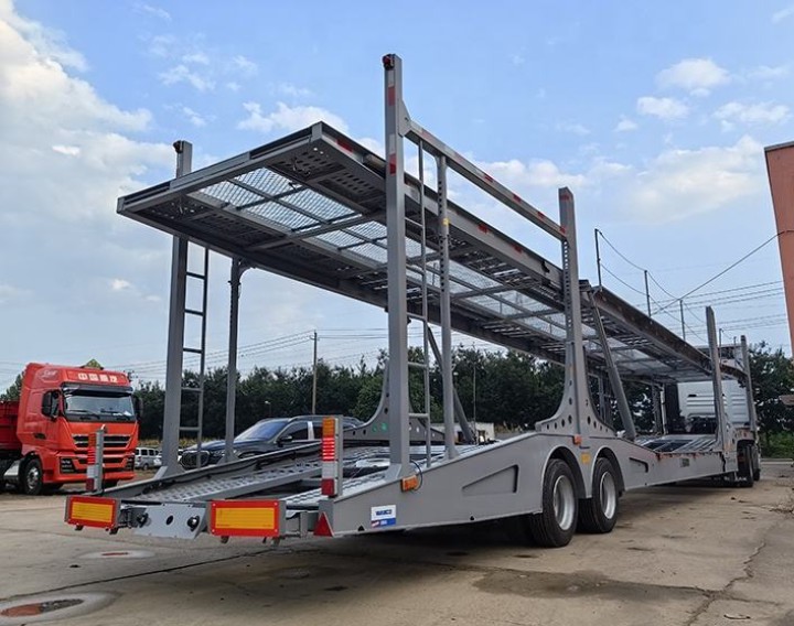 Auto 8 Cars Transport Truck Trailer Double Deck Car Carrier Semi Trailer