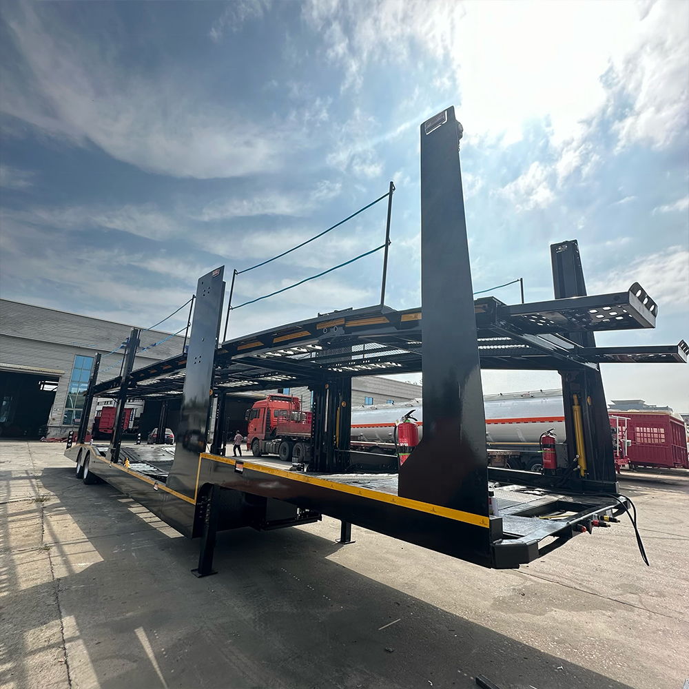 Auto 8 Cars Transport Truck Trailer Double Deck Car Carrier Semi Trailer