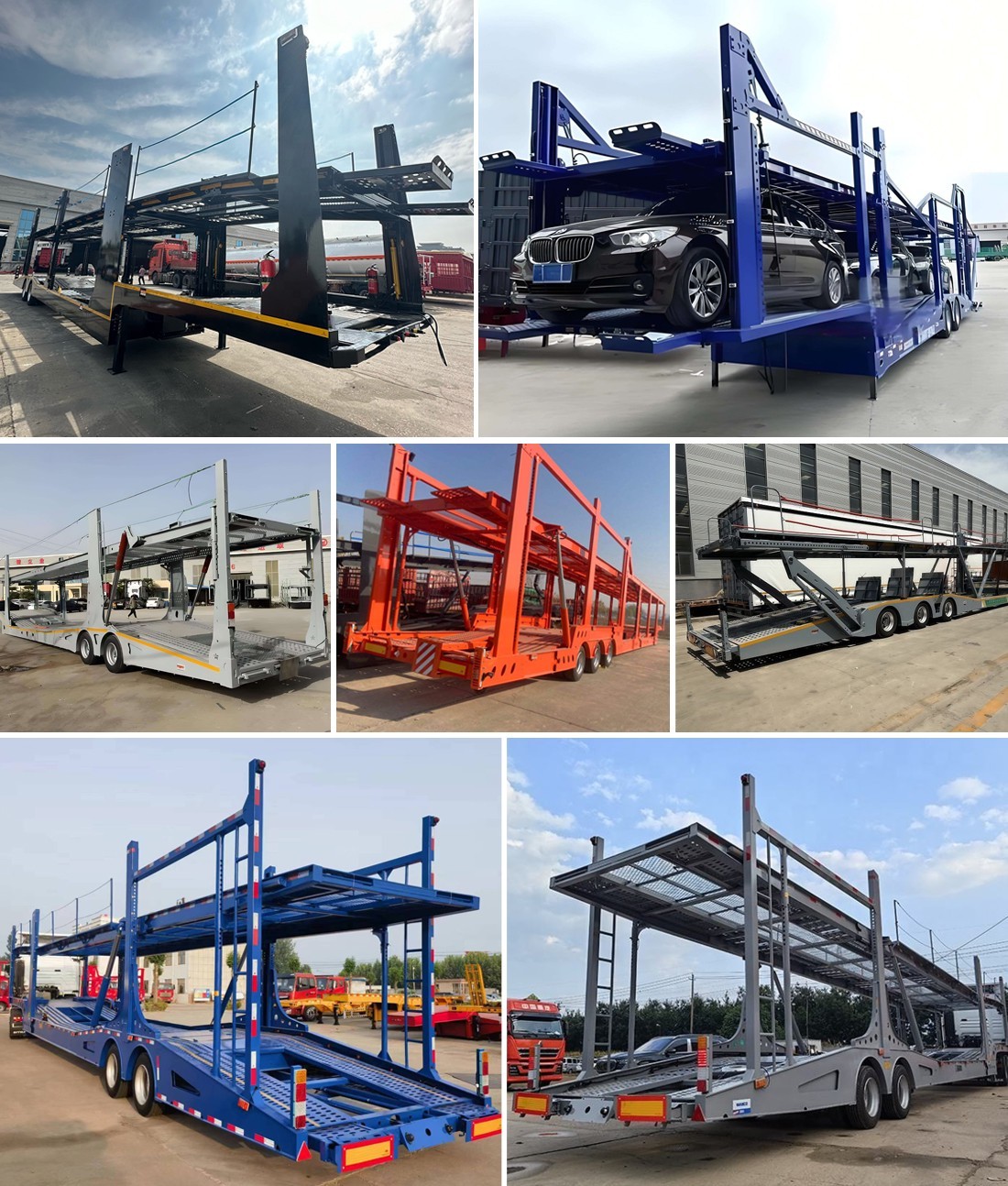 627a214991e95af24bdbdba993da51a7 Two-axle and three-axle double-decker car transport trailers