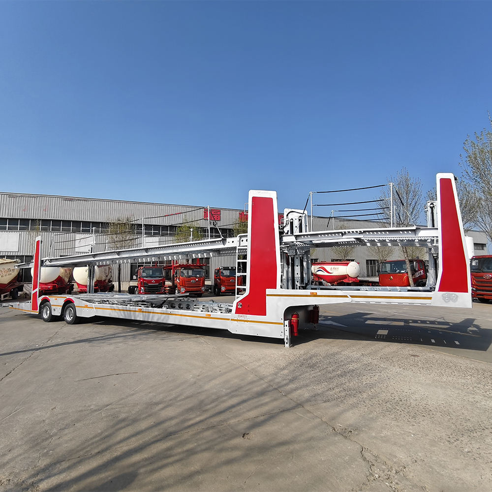 Two-axle and three-axle double-decker car transport trailers Two-axle and three-axle double-decker car transport trailers