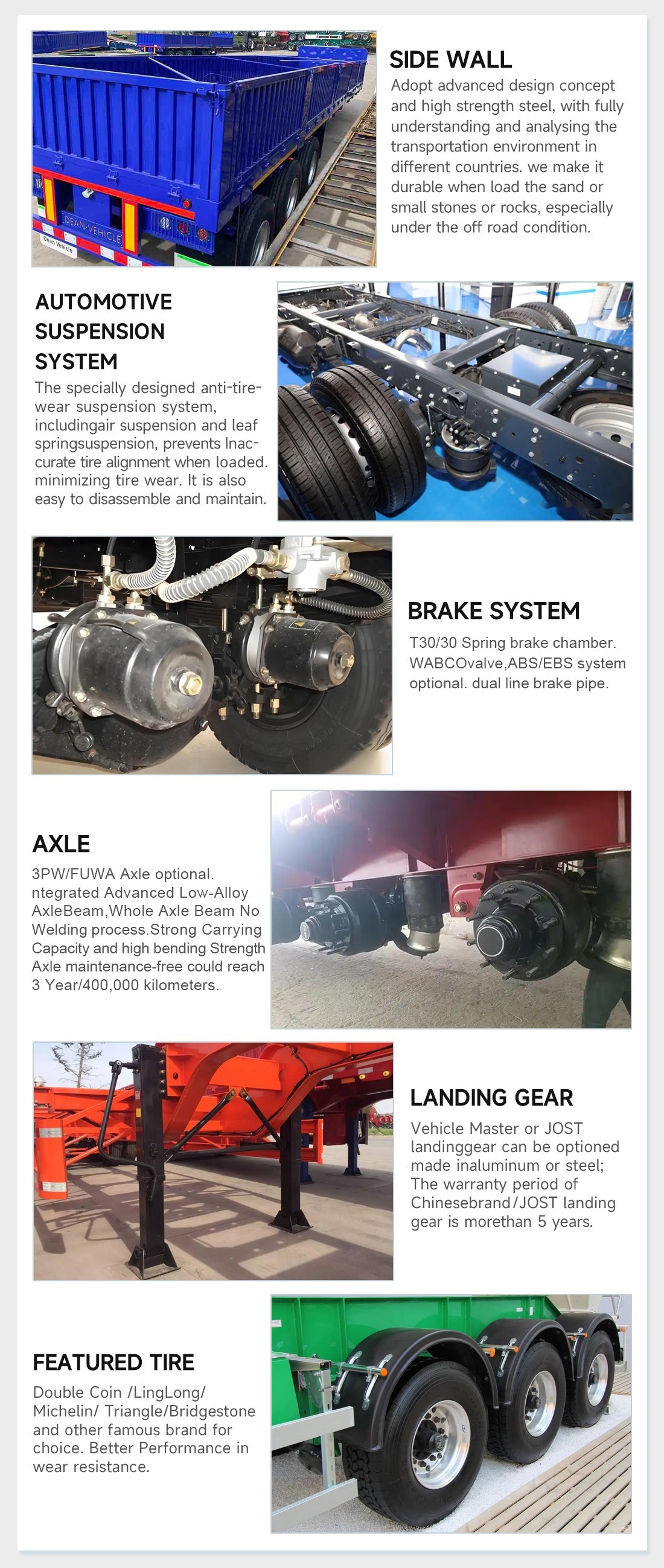 c7759c66860e0f7a8b000a5176e97bab 3 Axles Side Wall Sidewall Semi-Trailer 20ft 30ft 40ft Bulk and Container Transportation Truck Trailers