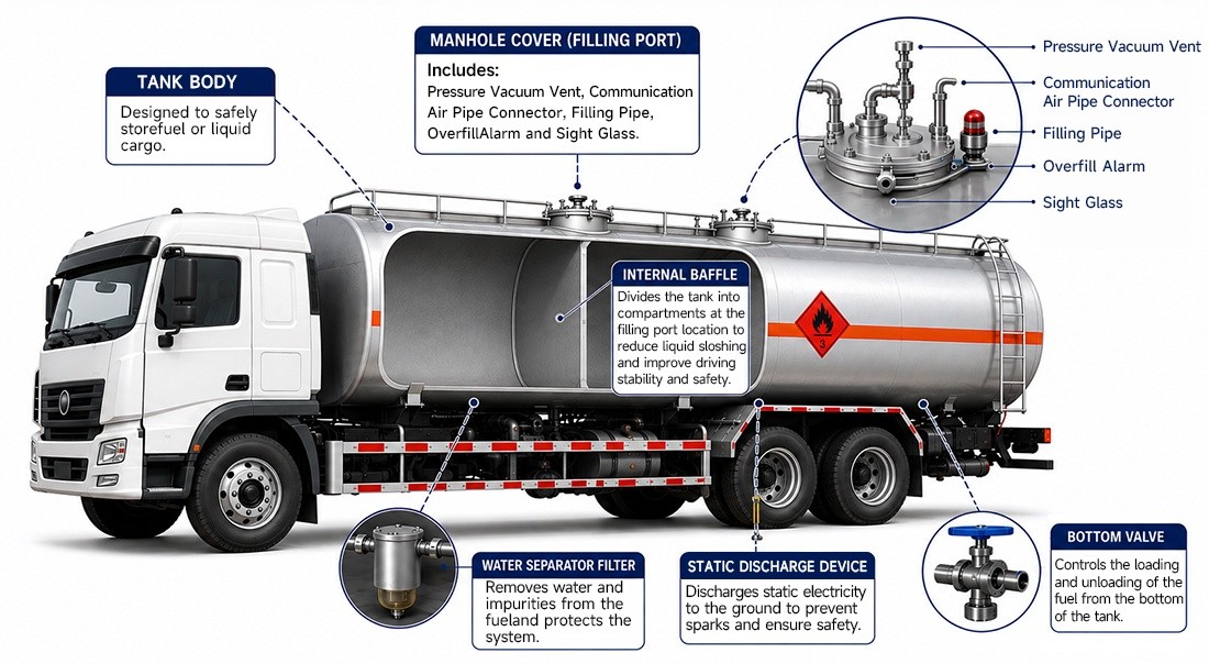 2665688d8d6140f01f998529449c595f 4 Axle 50000 Liters Fuel Tanker Oil Diesel Transport Truck Semi Tank Trailer