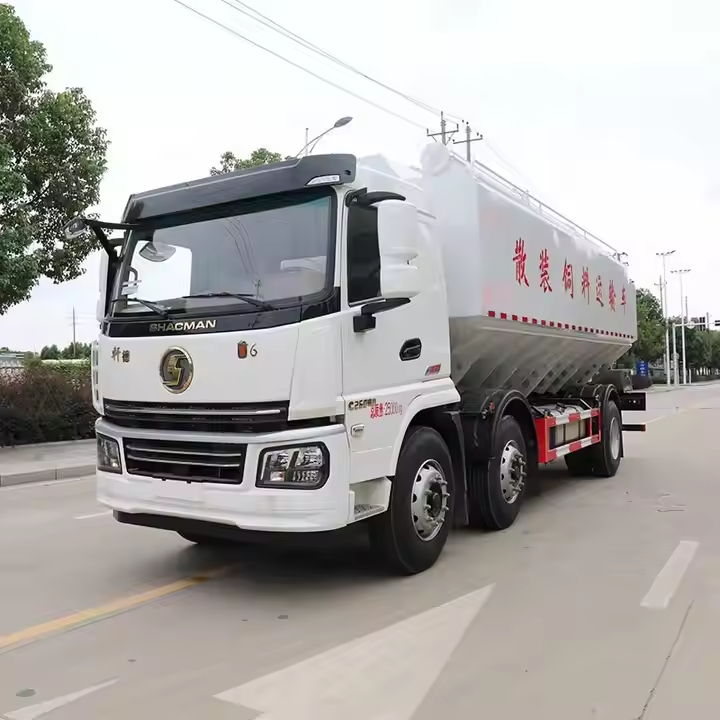 Shacman 6X4 15 Ton Self Loading Bulk Feed Tank Truck Grain Feed Haul Tanker Truck for Farm Poultry