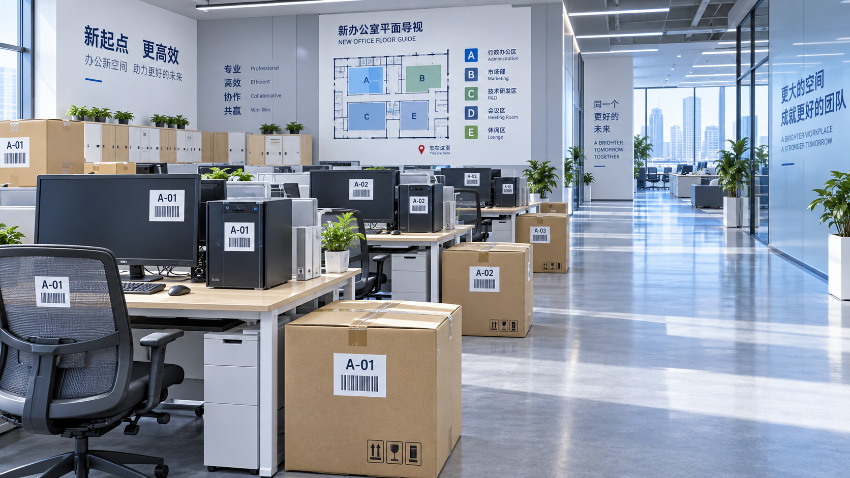 办公室搬迁时工位编号如何规划