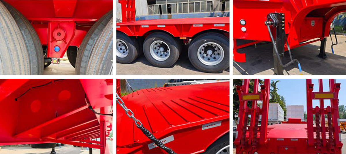 3 Axle 80 Ton Low Flatbed Trailer