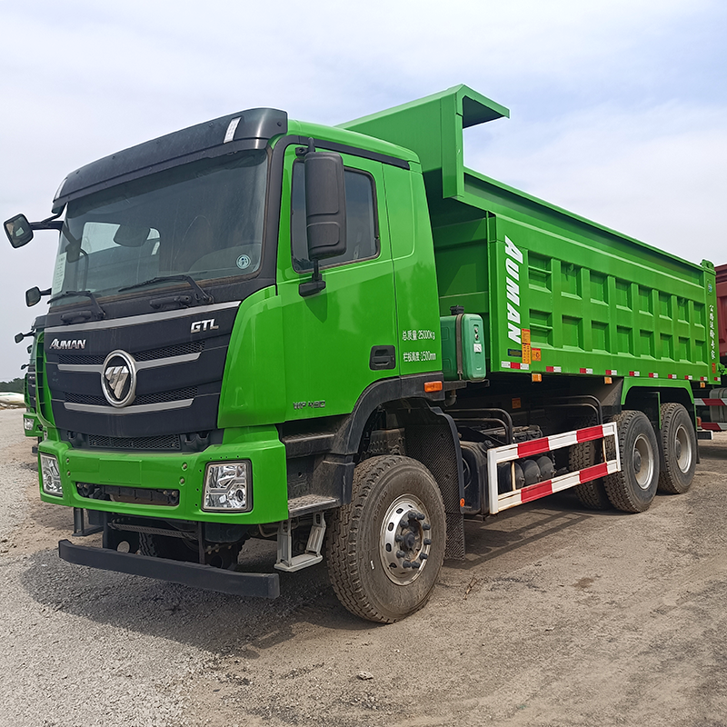 PHOTOS Auman GTL 6X4 Camion à benne basculante vert