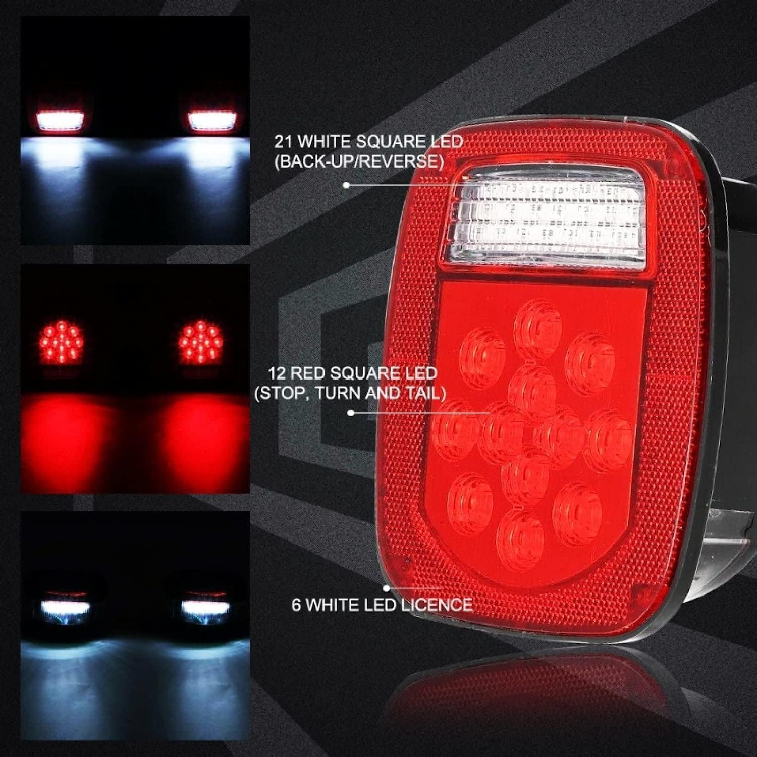 Car Rear Tail Light For Jeep Wrangler TJ CJ 76-06