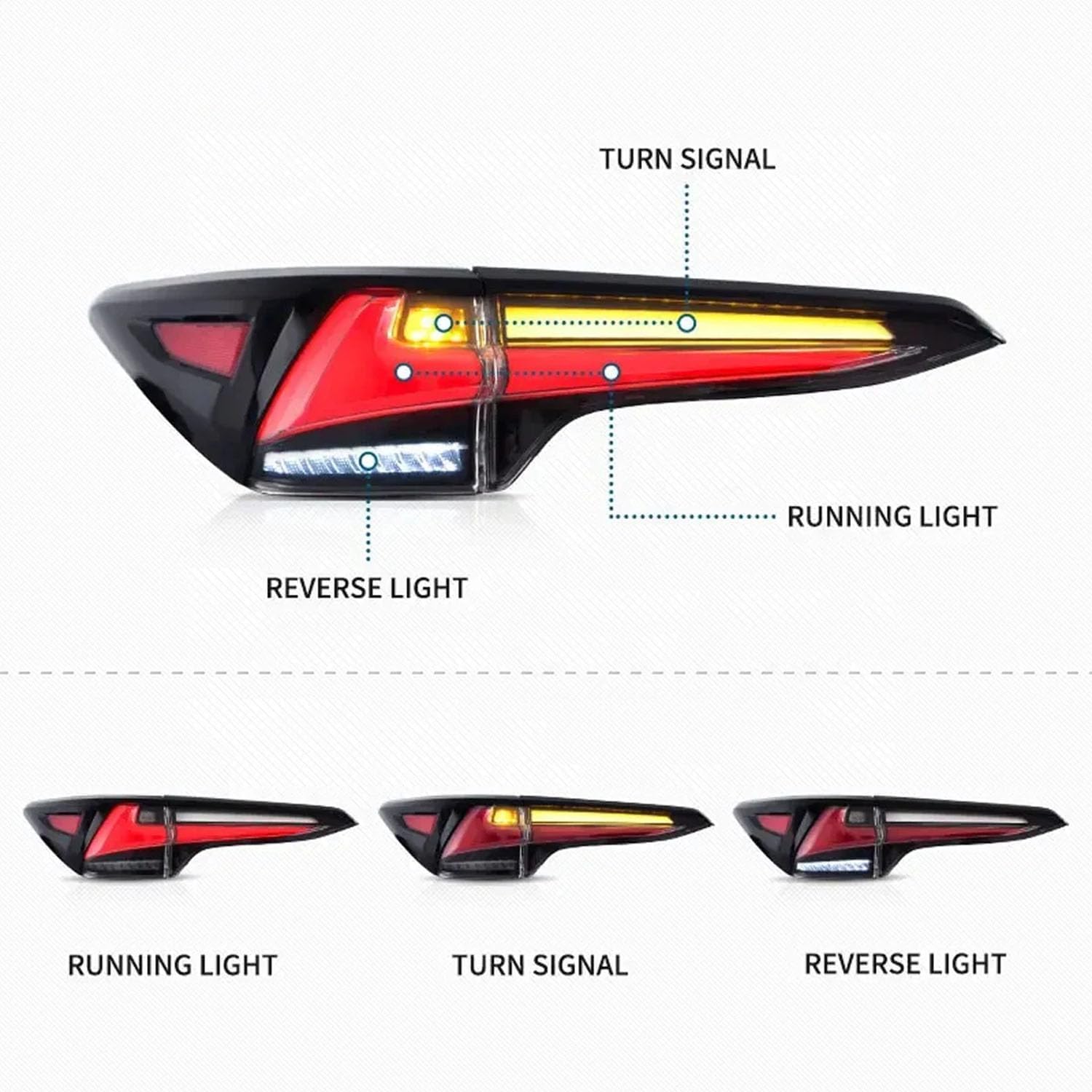 Car Rear Tail Light For Toyota Fortuner 2017 2018 2019 2020 2021