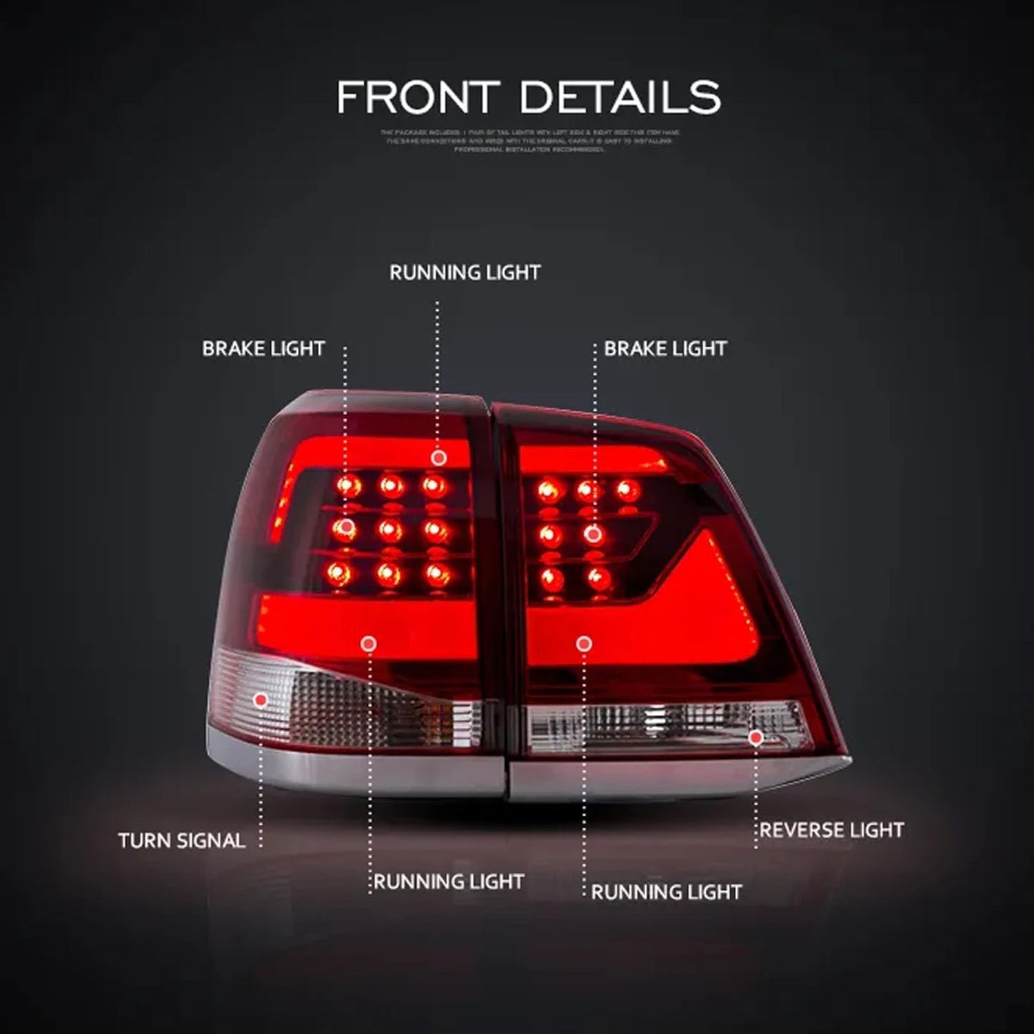 Car Rear Tail Light For Toyota Land Cruiser 2008-2015