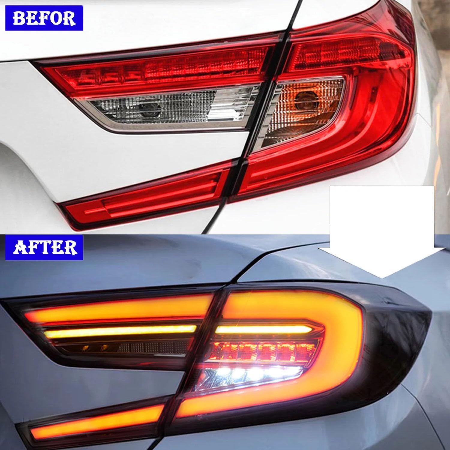 Car Rear Tail Light For Accord 10.5 Generación 2018 2019 2020 2021 2022