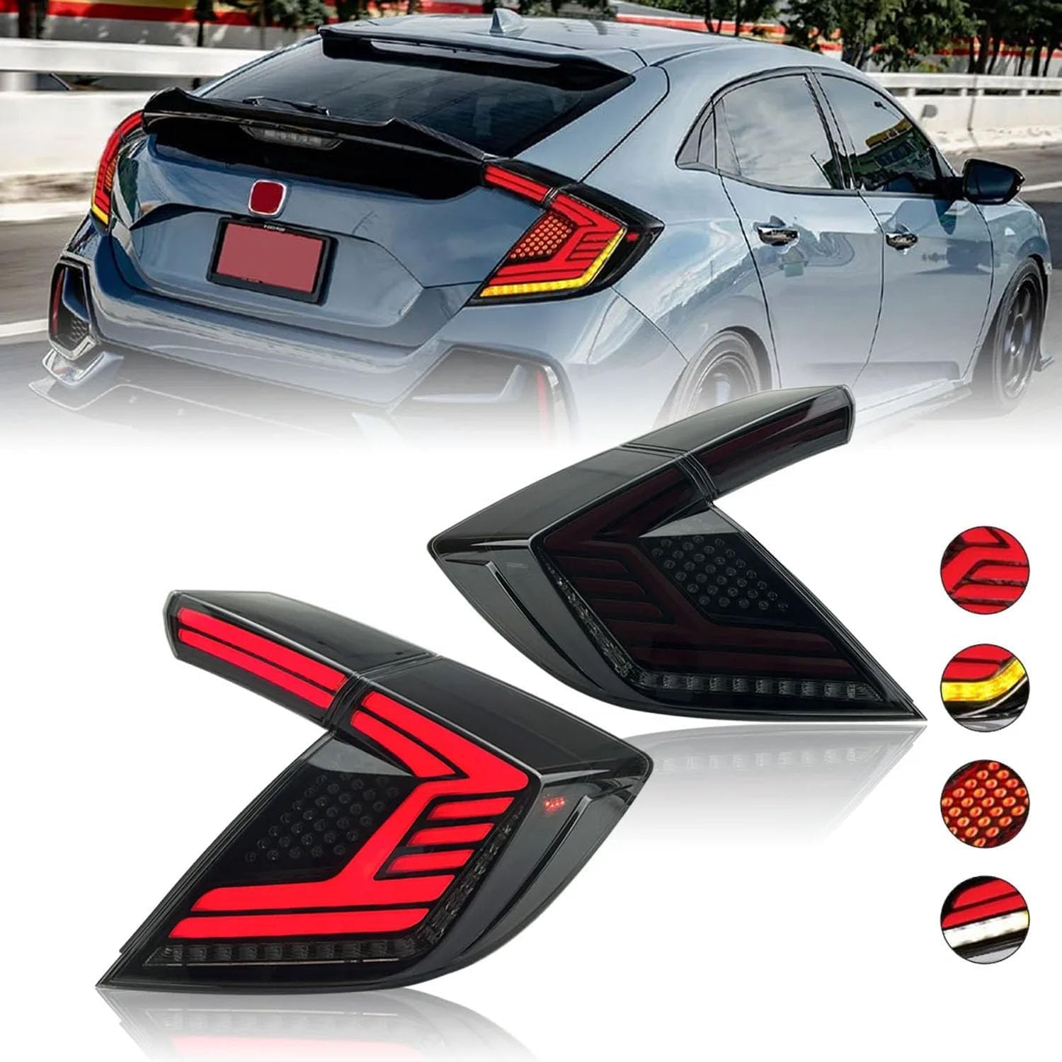 Car Rear Tail Light For Civic Hatchback 10th Generación 2020 2021 Car Rear Tail Light For Civic Hatchback 10th Generación 2020 2021