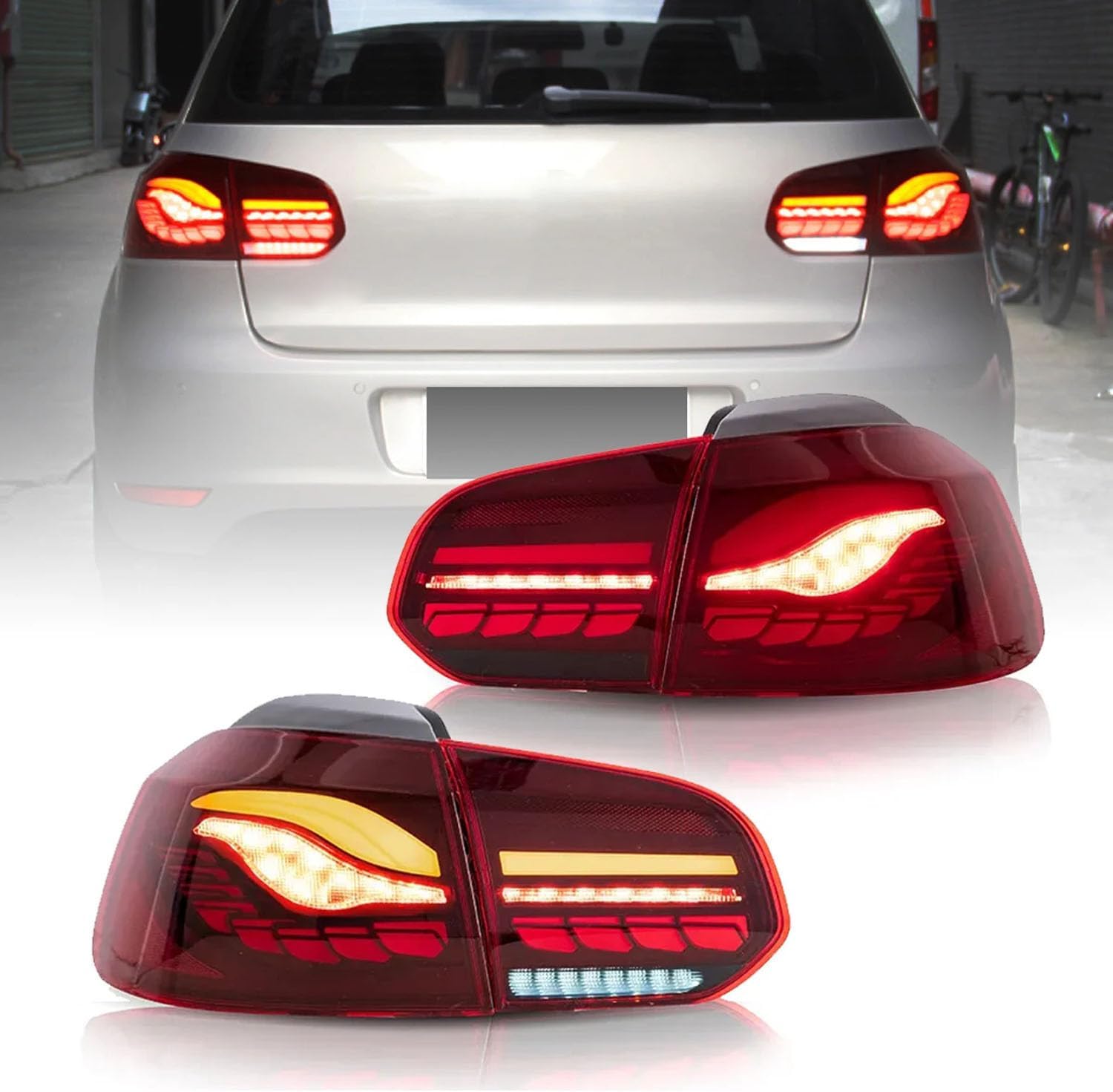 Car Rear Tail Light For VW Golf 6 Dragon Scale MK6 Golf R20 GTD 2008-2014 Car Rear Tail Light For VW Golf 6 Dragon Scale MK6 Golf R20 GTD 2008-2014