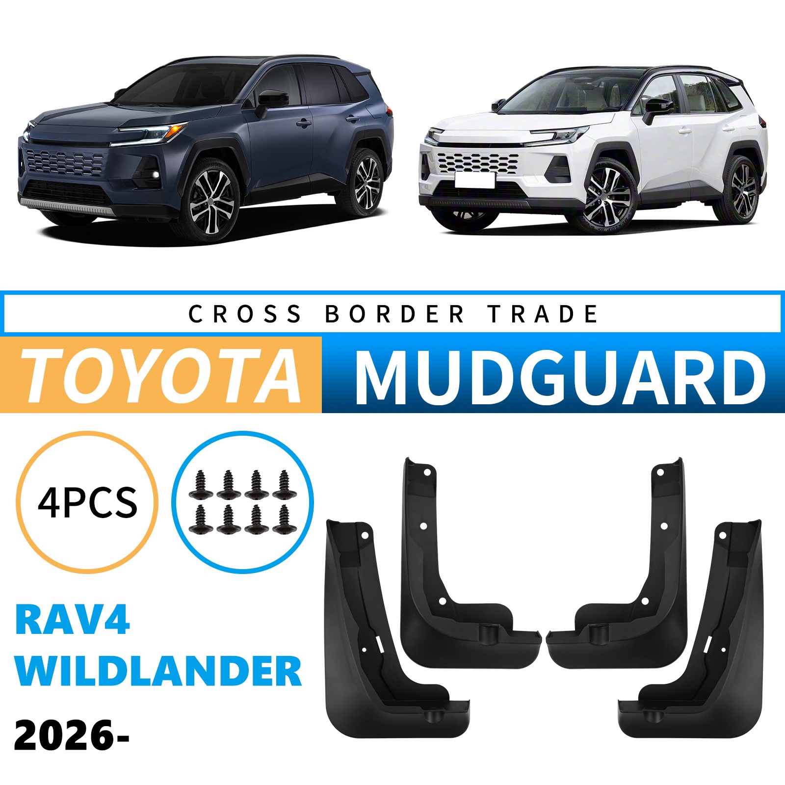 Mudguards for Toyota Wildlander RAV4 2026 Mudguards for Toyota Wildlander RAV4 2026