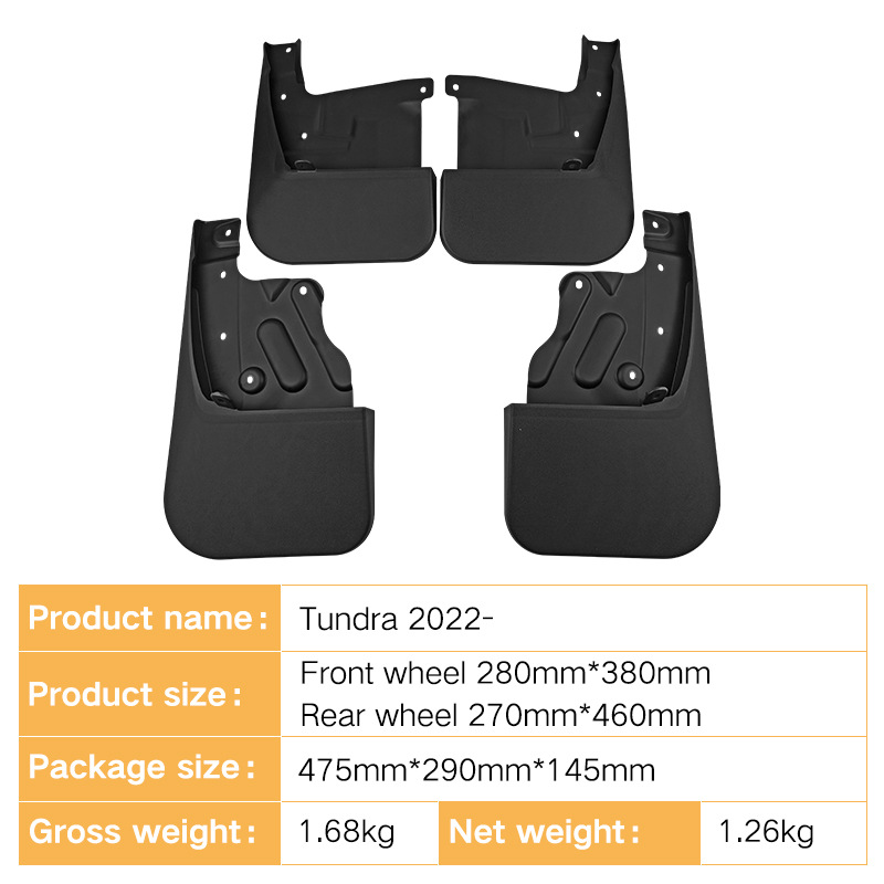 Mudguards for Toyota Tundra 2022-2025