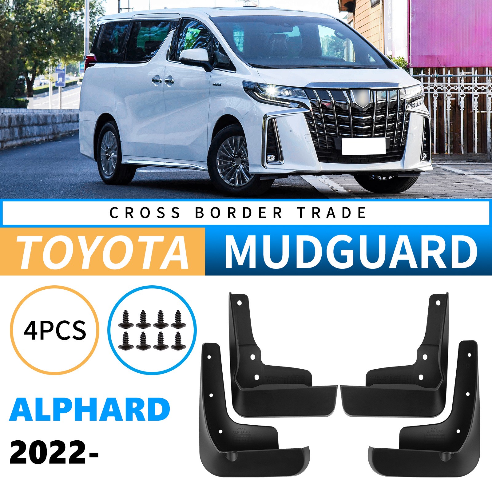 Mudguards for Toyota Alphard 2022-2025 Mudguards for Toyota Alphard 2022-2025