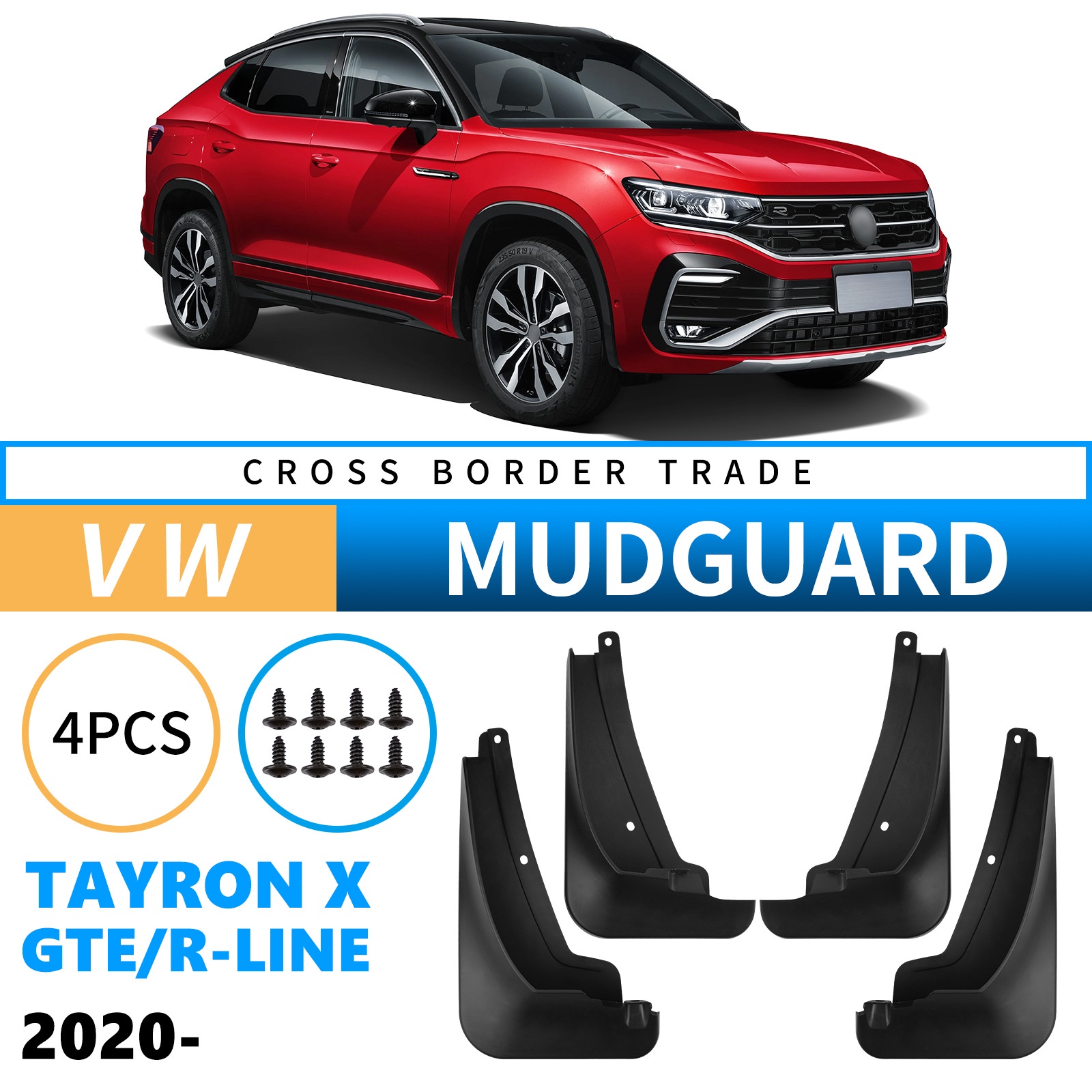Mudguards for Volkswagen Tayron X GTE R-Line 2020-2025 Mudguards for Volkswagen Tayron X GTE R-Line 2020-2025