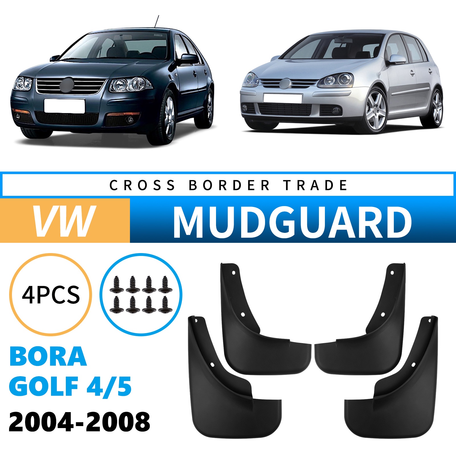 Mudguards for Volkswagen Bora 2004-2008 Golf 4 5 Mudguards for Volkswagen Bora 2004-2008 Golf 4 5