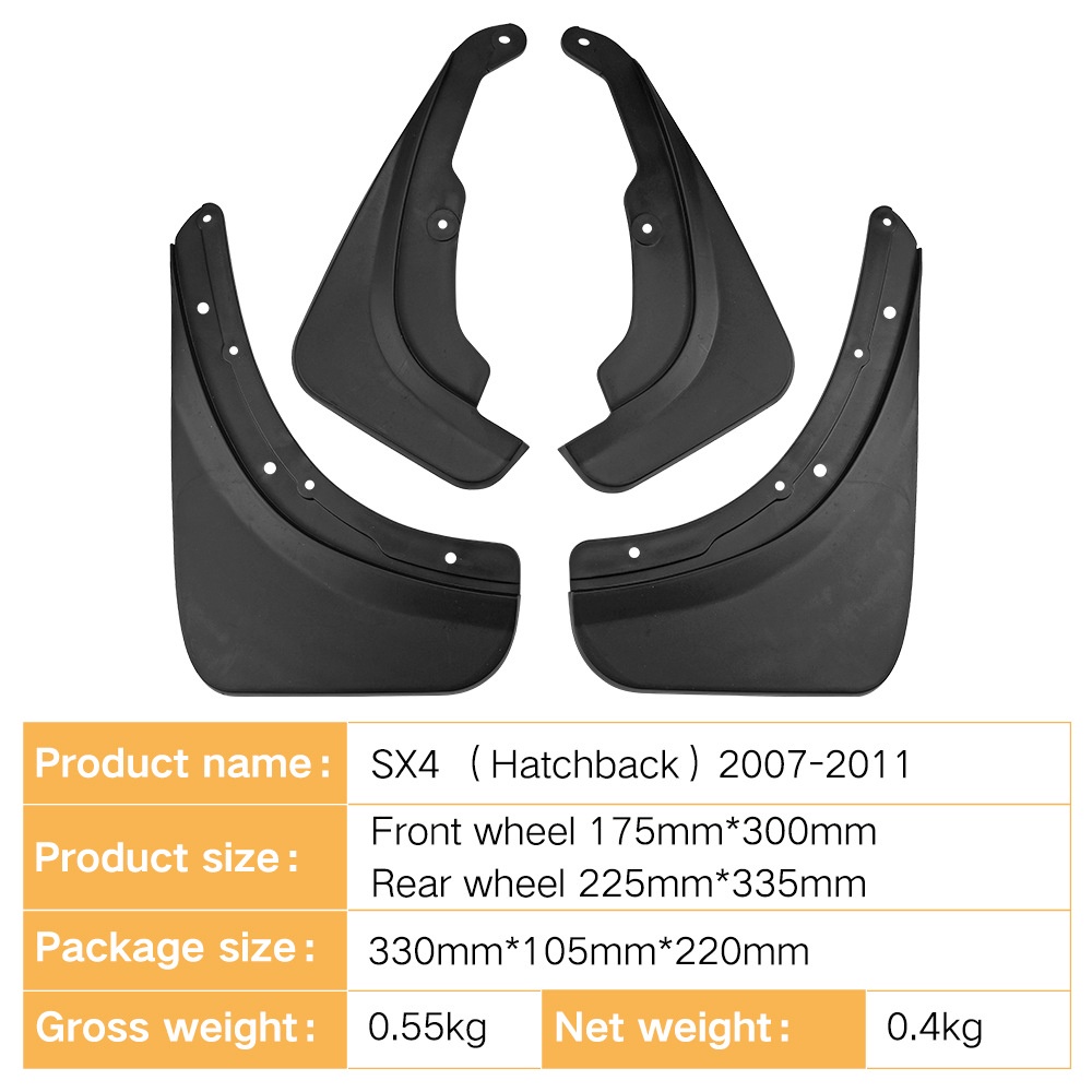 Mudguards for Suzuki SX4 Sedan (2007-2011)