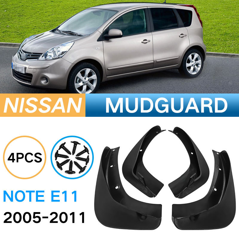 Mudguards for Nissan Note 2005 06 07 08 09 E11 Mudguards for Nissan Note 2005 06 07 08 09 E11