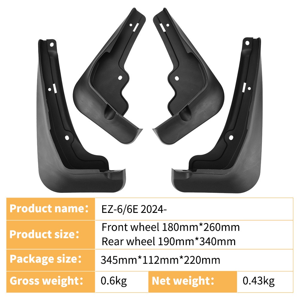Mudguards for Mazda EZ-6.6E 2024