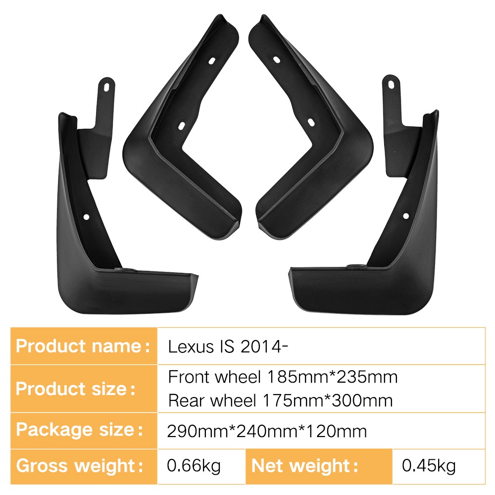 Mudguards for Lexus IS 2014-2024