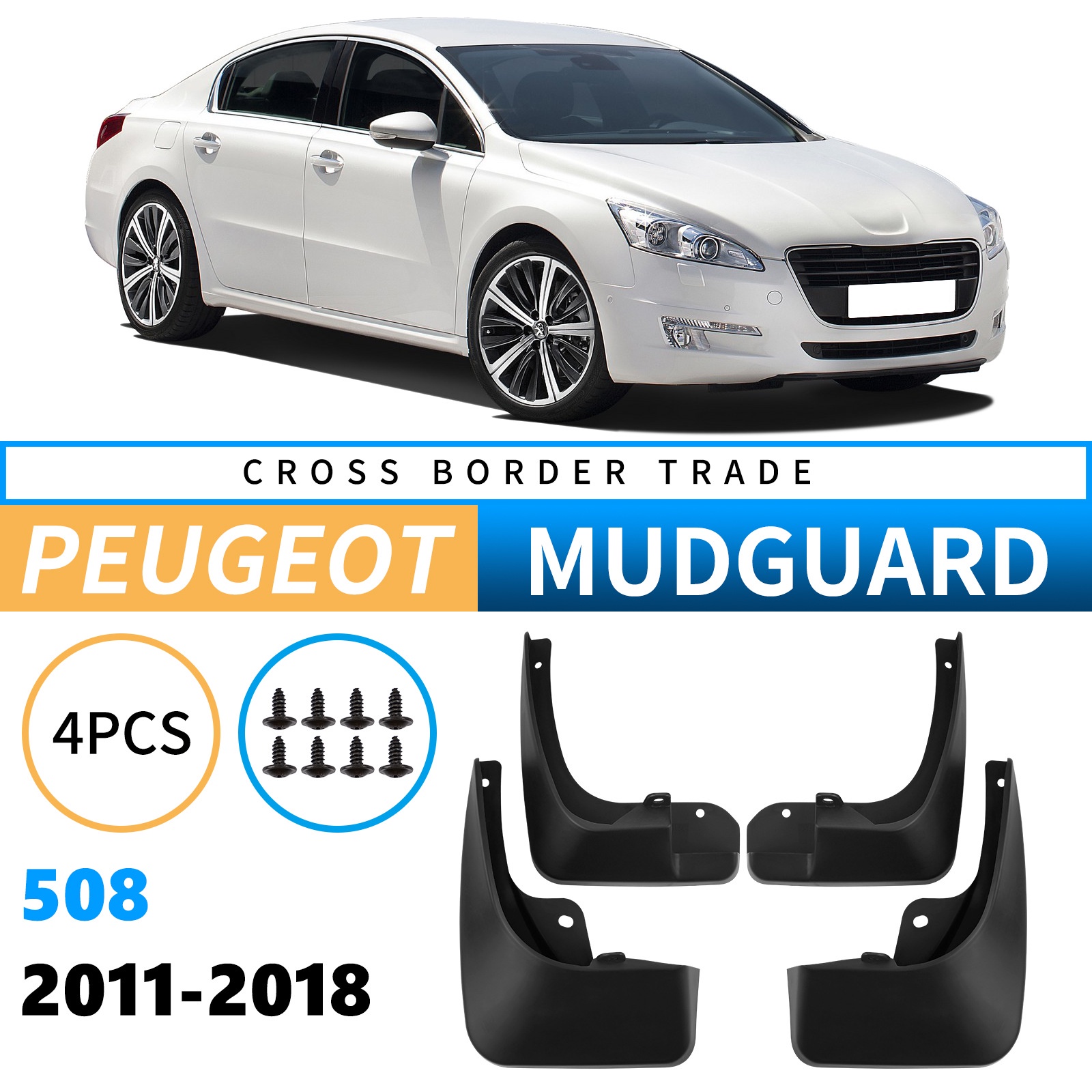 Mudguards for Peugeot 508 2011-2018 Mudguards for Peugeot 508 2011-2018