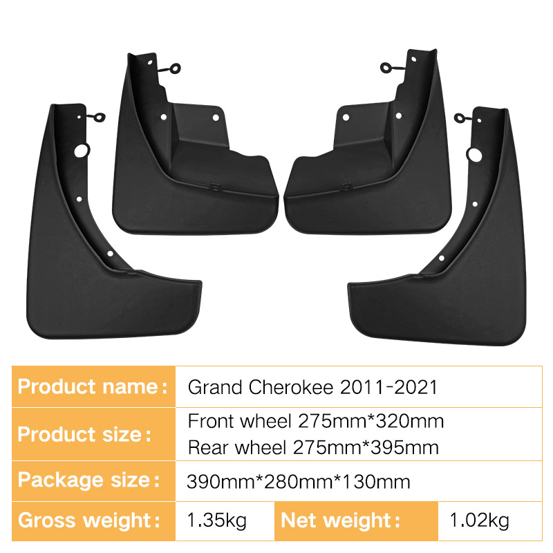 Mudguards for Jeep Grand Cherokee 2011-2021
