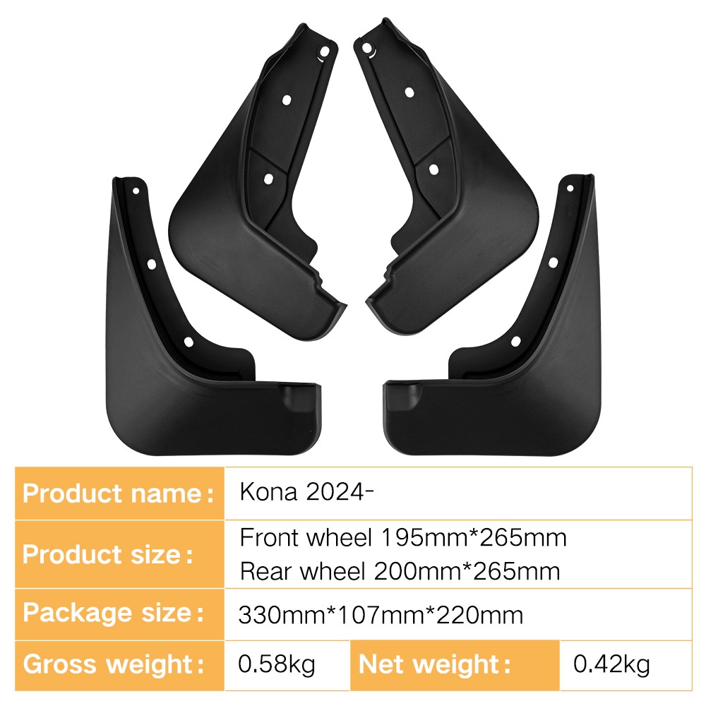 Mudguards for Hyundai Kona 2024