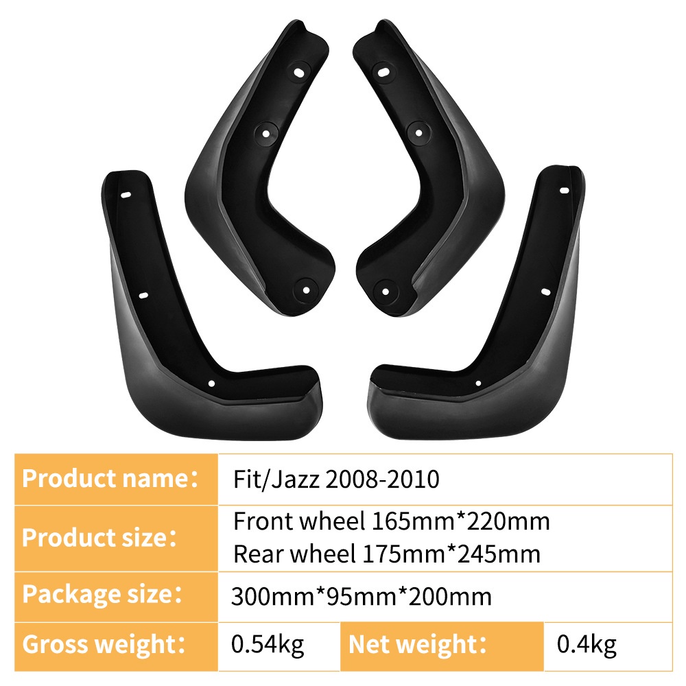 Mudguards for Honda Fit Jazz 2008-2010