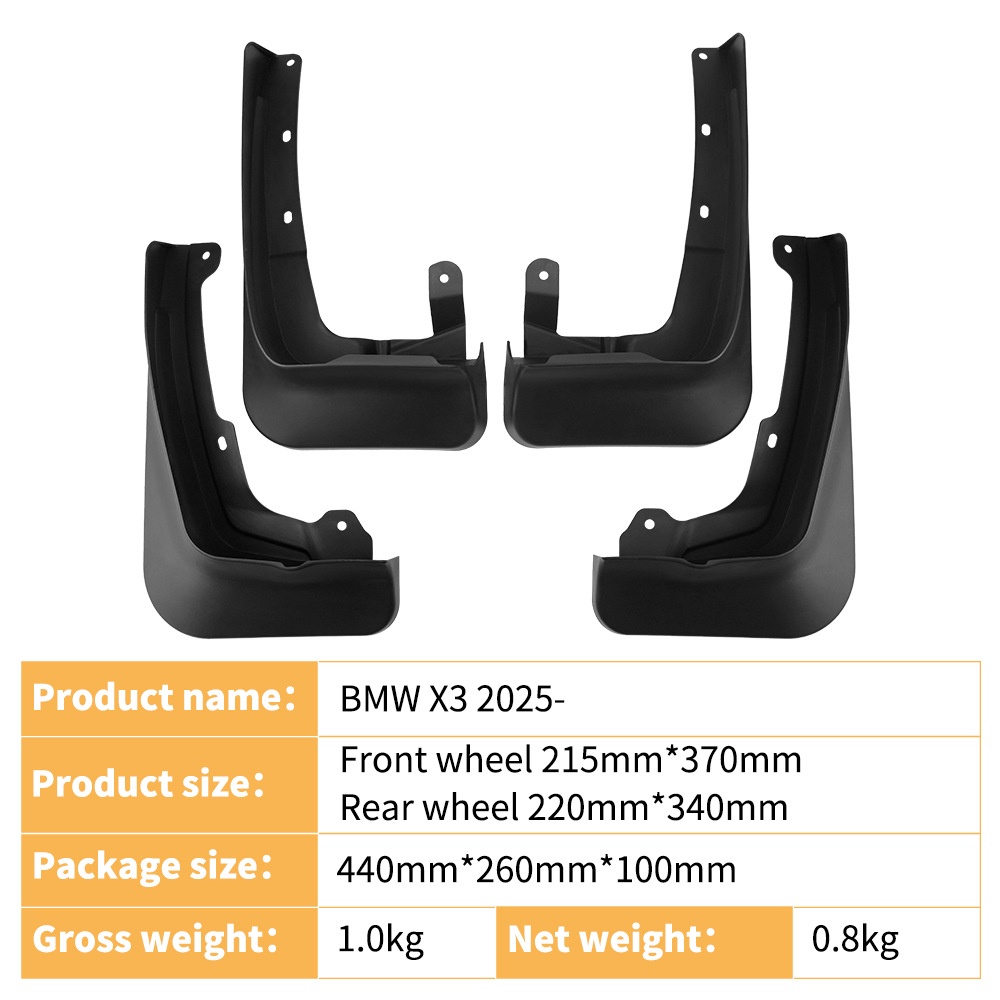 Mudguards for BMW X3 2025