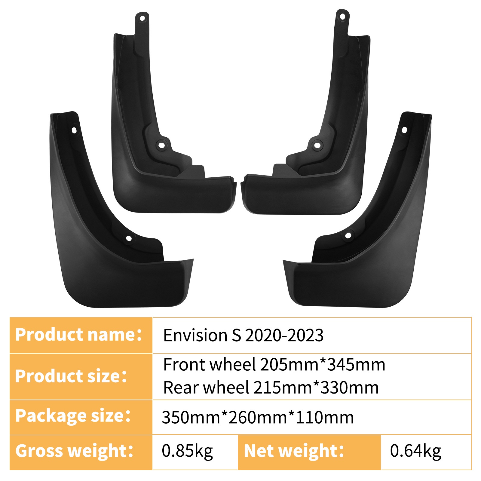 Mudguards for Buick Envision S 2020-2023