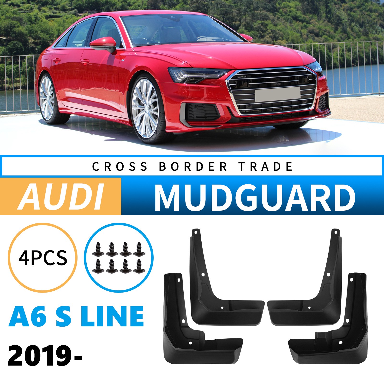 Mudguards for Audi A6 S Line 2019-2025 Sport Edition Mudguards for Audi A6 S Line 2019-2025 Sport Edition